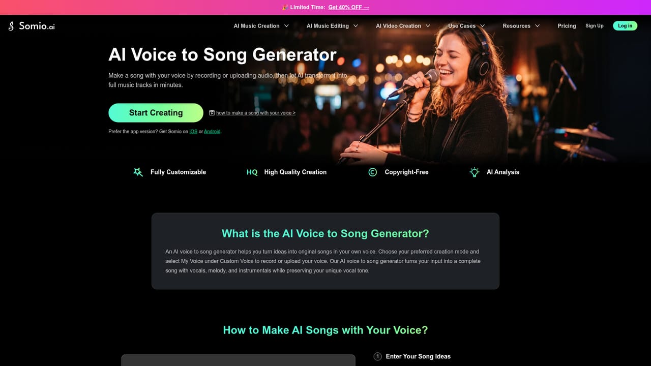 Somio AI — Shape the sound before generating