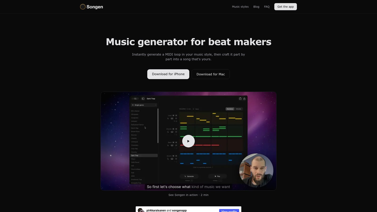Songen — Install Songen on your Mac or iPhone