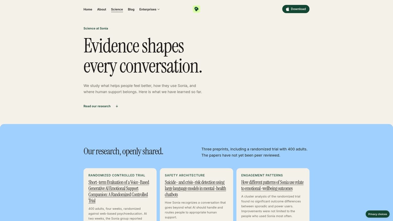 Sonia Health — Review the research behind the product