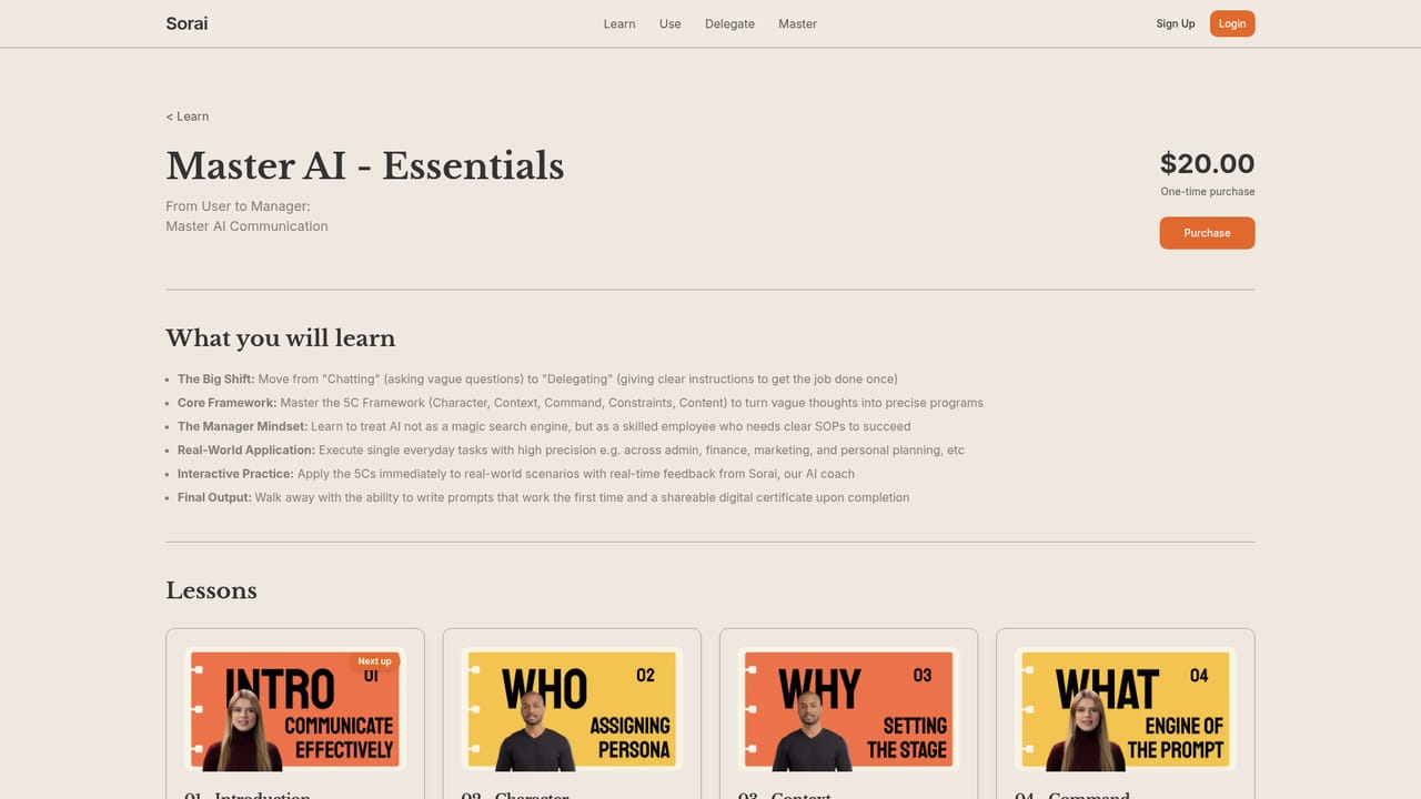 Sorai Academy — Start with Essentials
