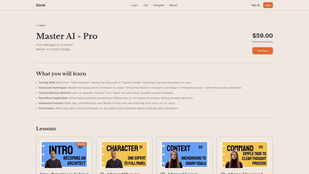 Sorai Academy — Move on to Pro