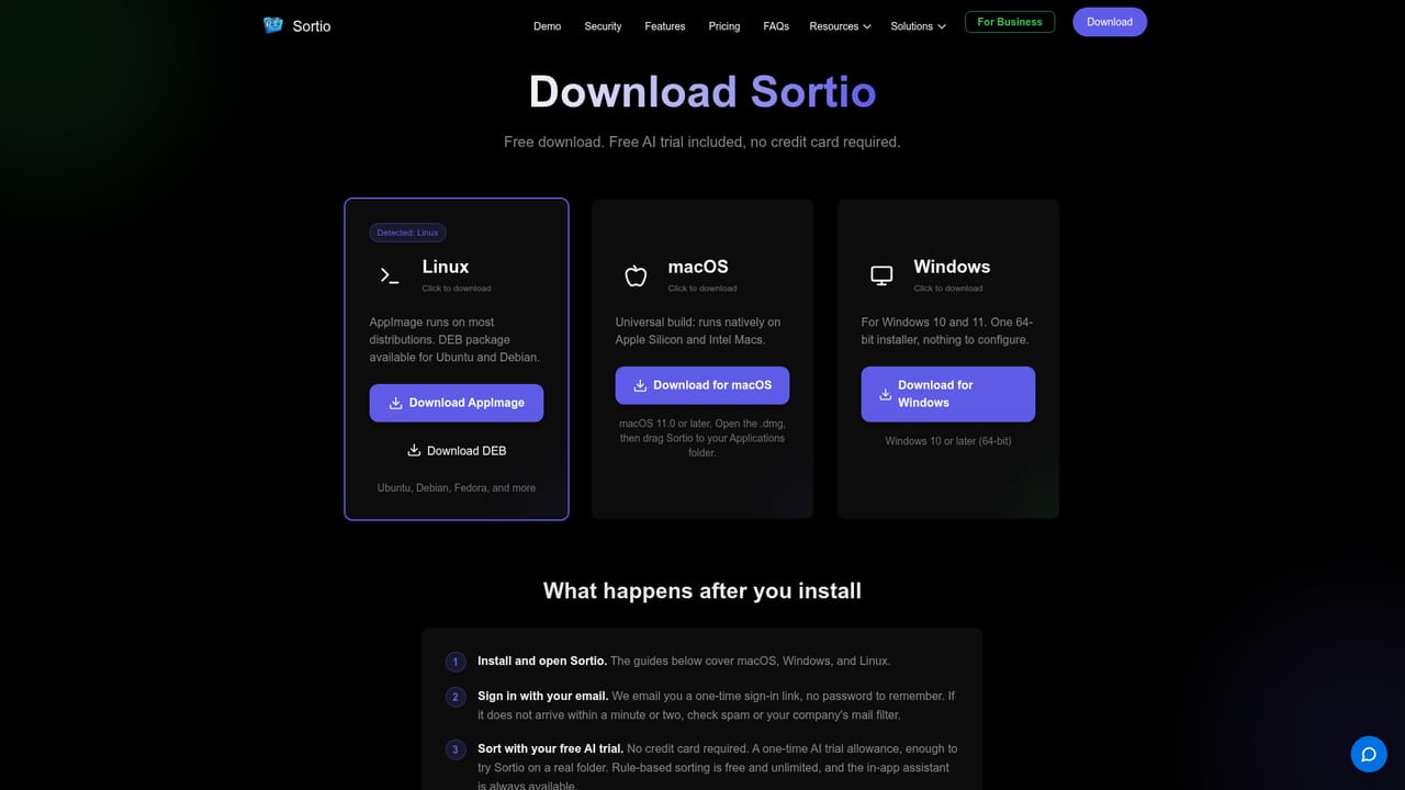 Sortio — Download and install Sortio