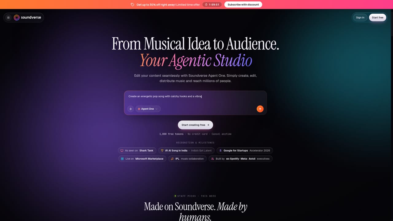 SoundVerse — Create a free account