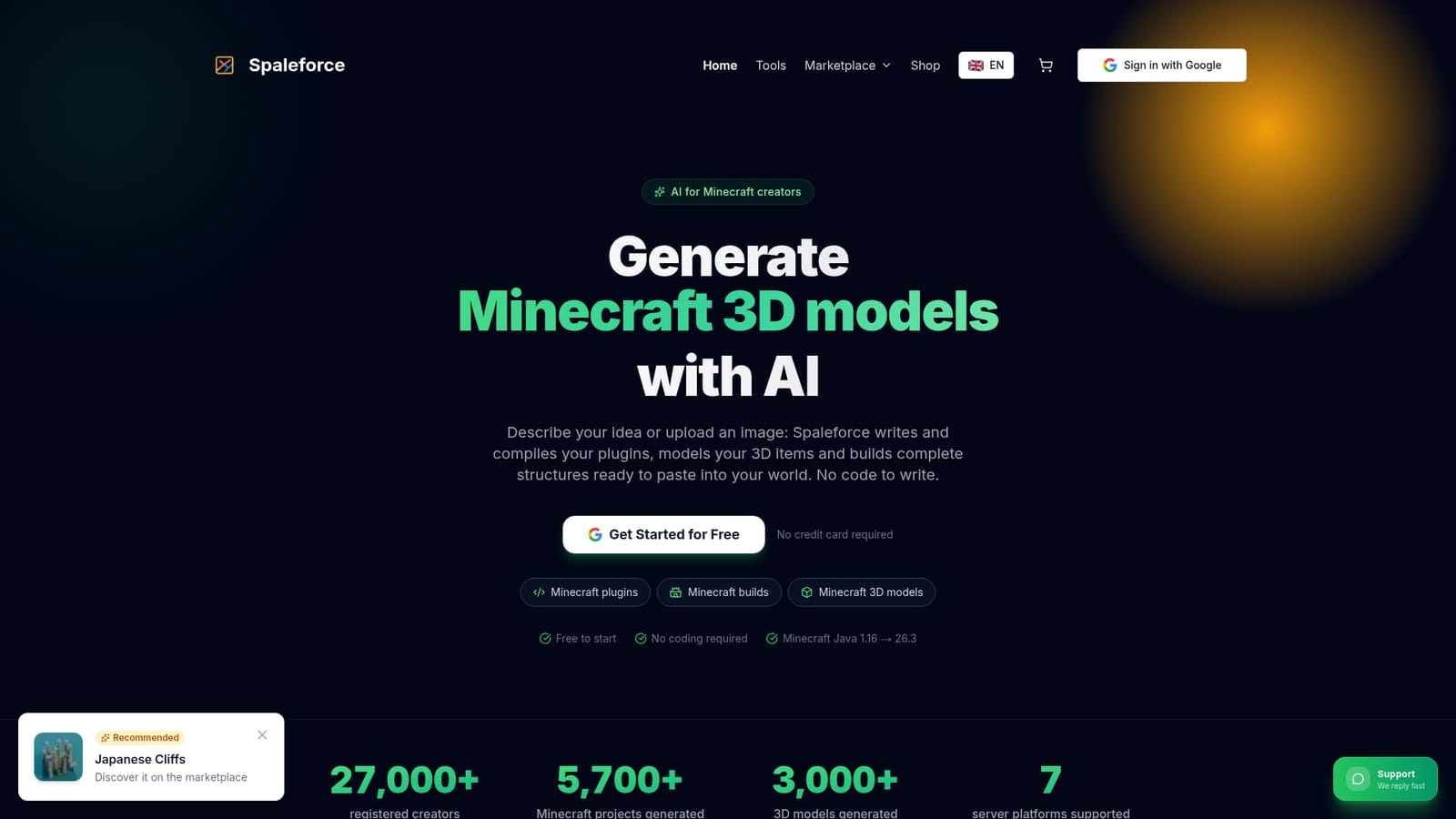 Spaleforce — Create a free account