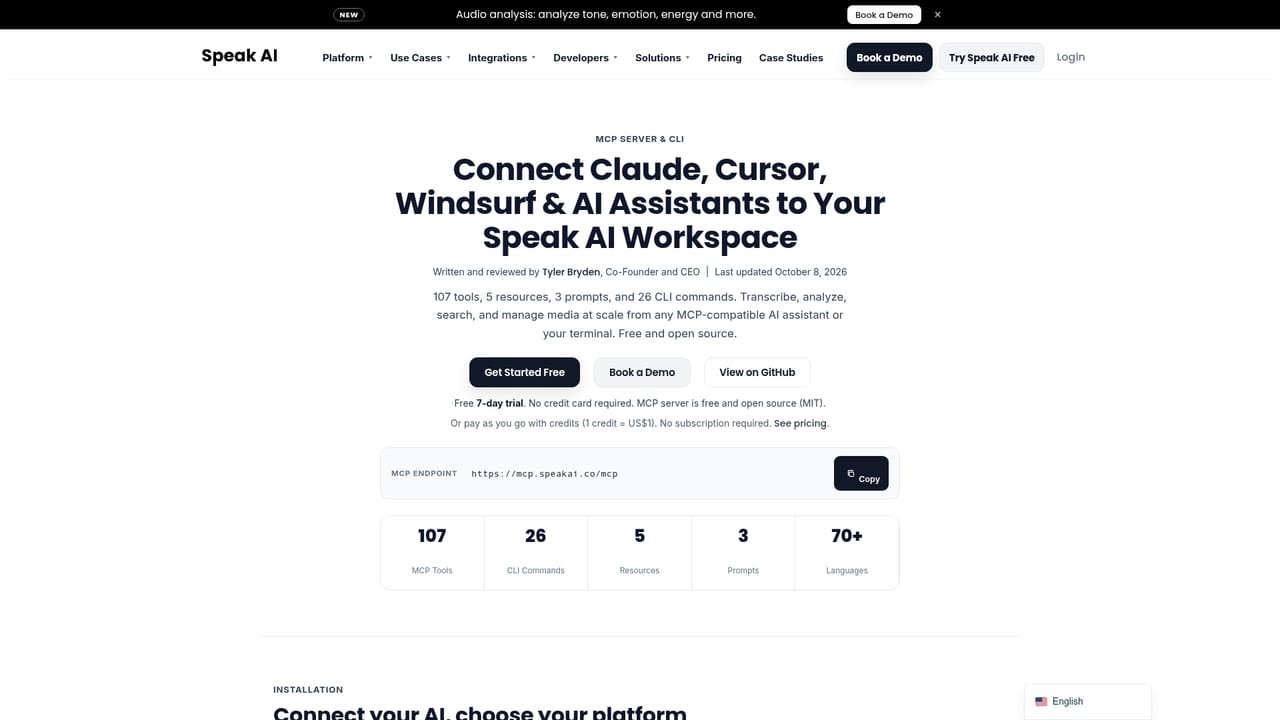Speak Ai — Connect an AI assistant