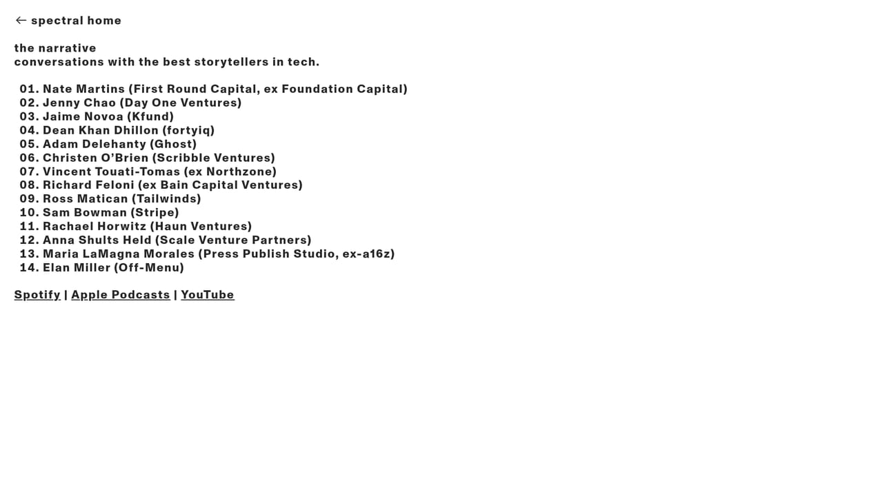 Spectral — Look at the podcast offering