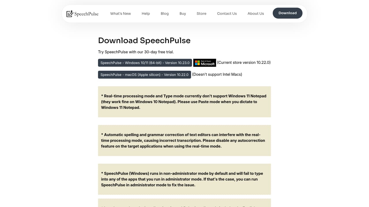 SpeechPulse — Download the Windows or macOS build
