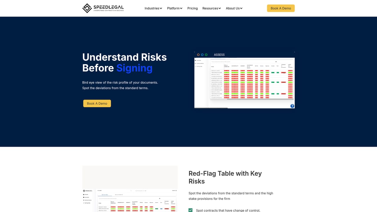 SpeedLegal — Read the summary and flagged risks