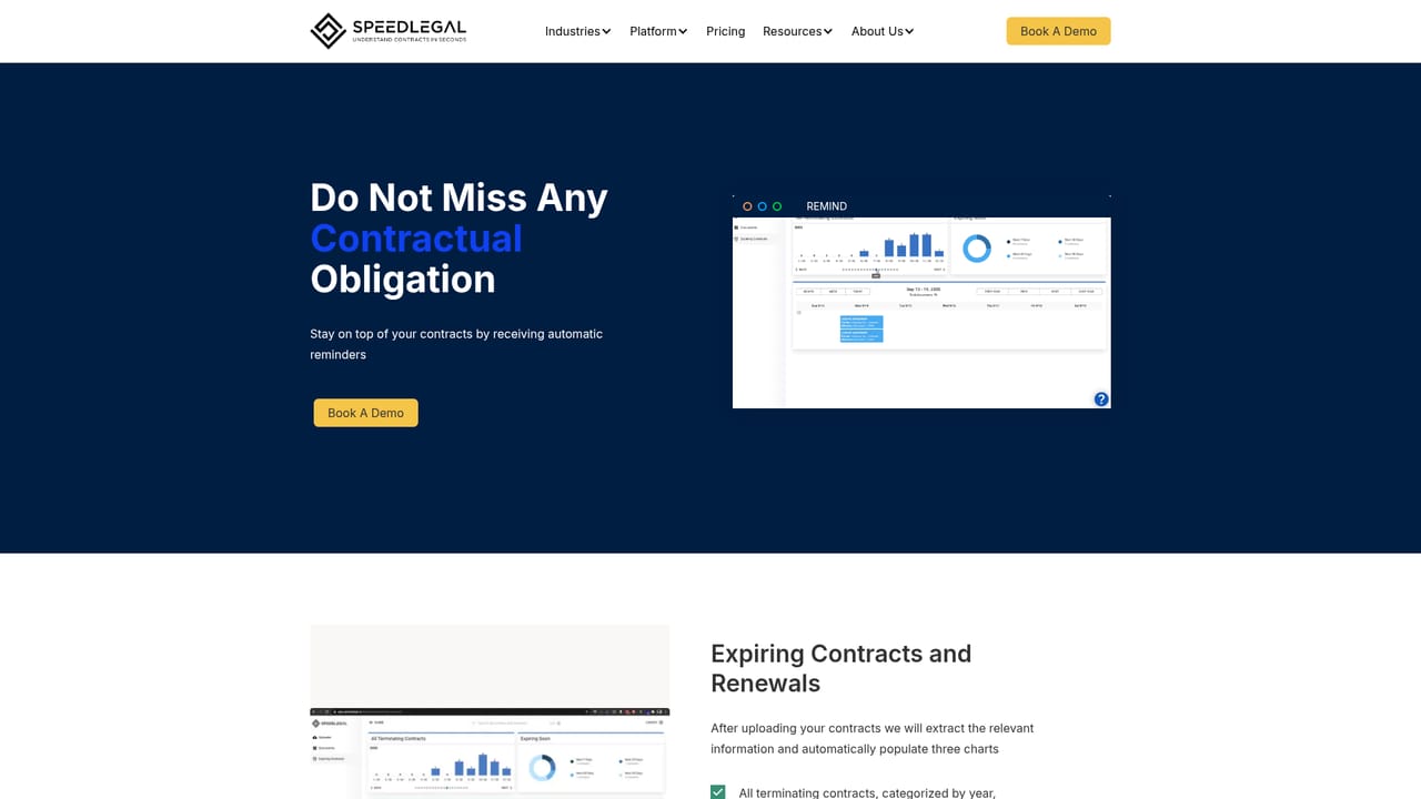 SpeedLegal — Track key dates and keep contracts organized