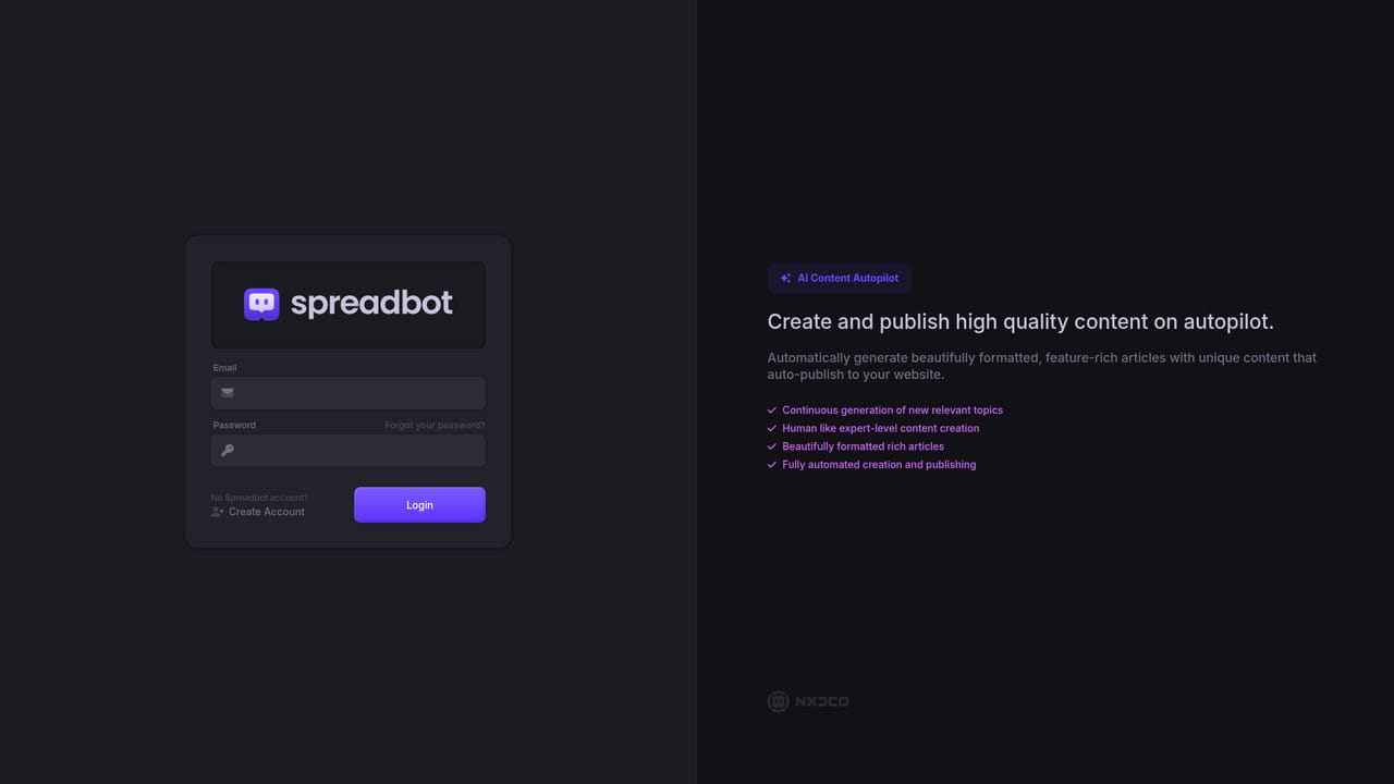 Spreadbot — Create your account