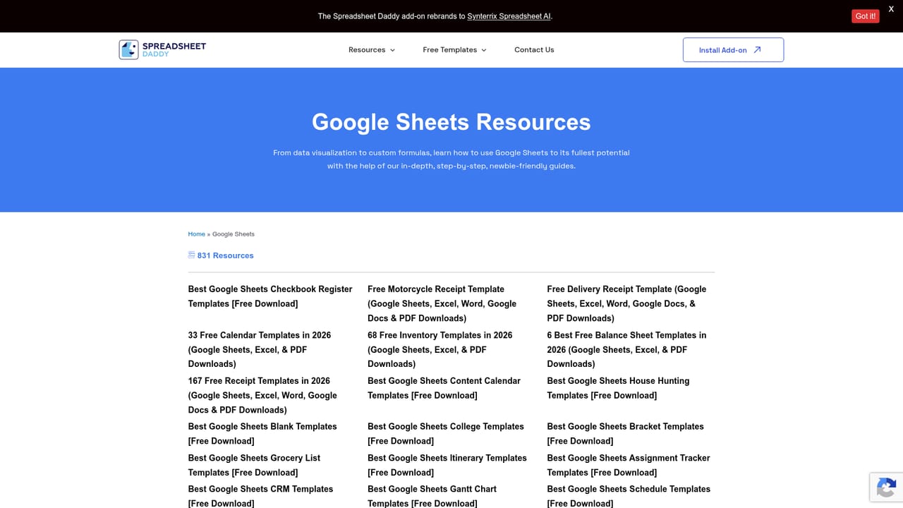 Spreadsheet Daddy — Work through the Google Sheets guides