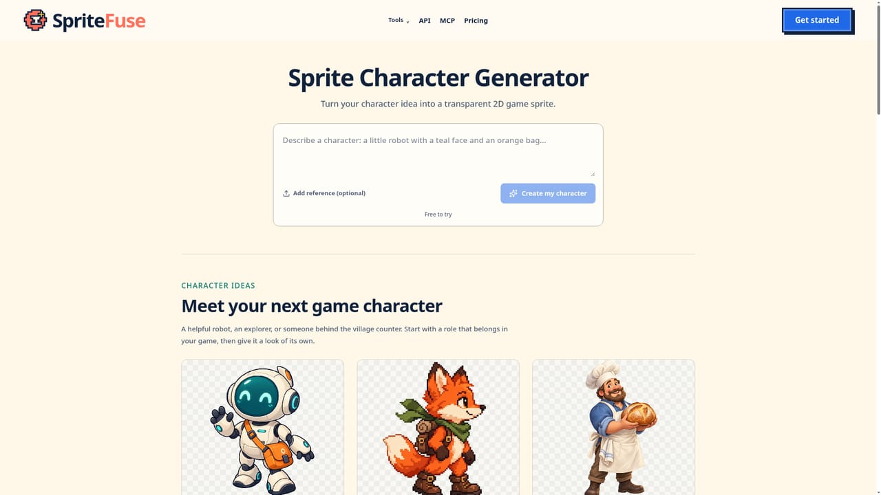 SpriteFuse — Add an optional reference image