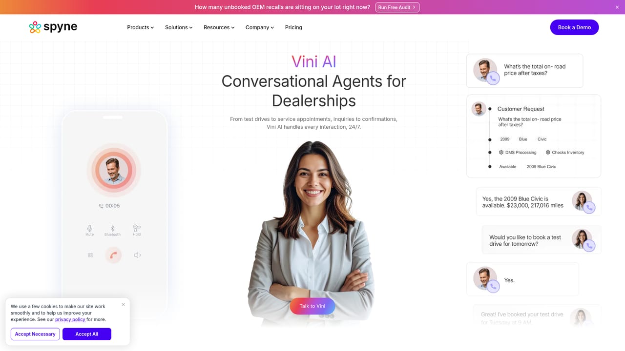 Spyne — Configure Vini for buyer conversations