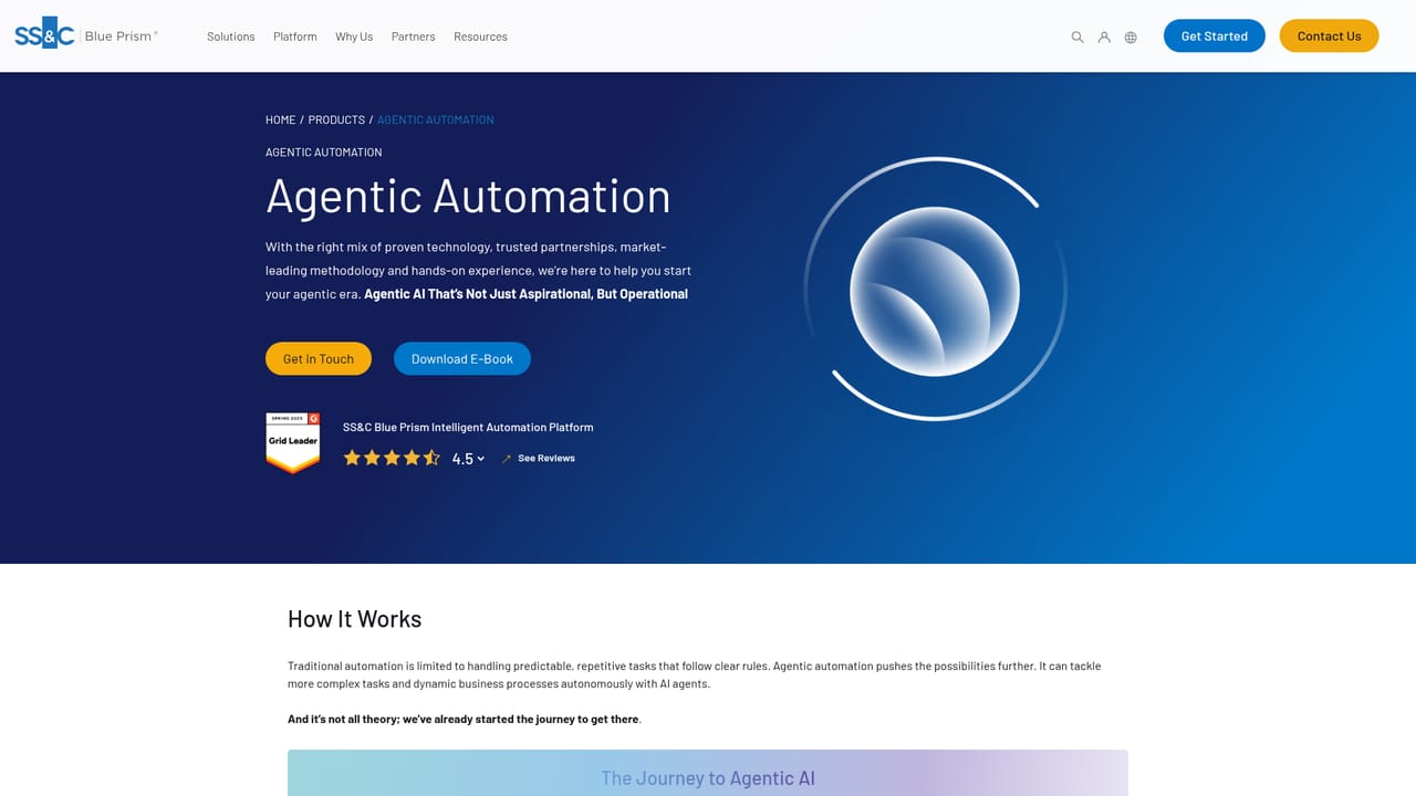 SS&C Blue Prism — Check the underlying agentic automation platform