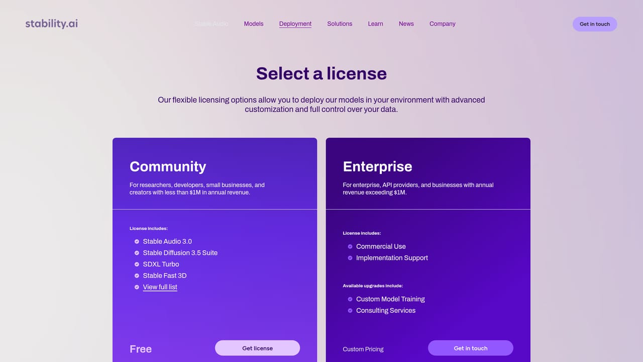 Stable Video Diffusion — Request a self-hosted license