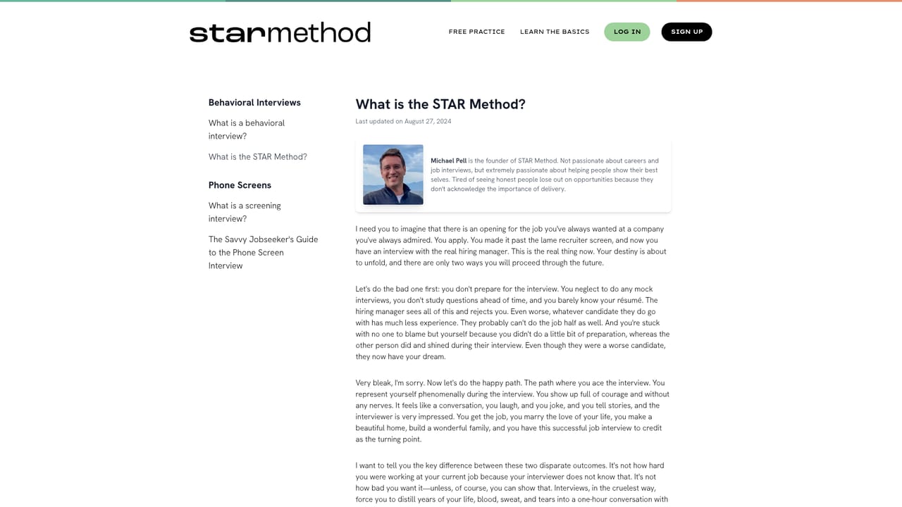 Star Method Coach — Learn the STAR structure first
