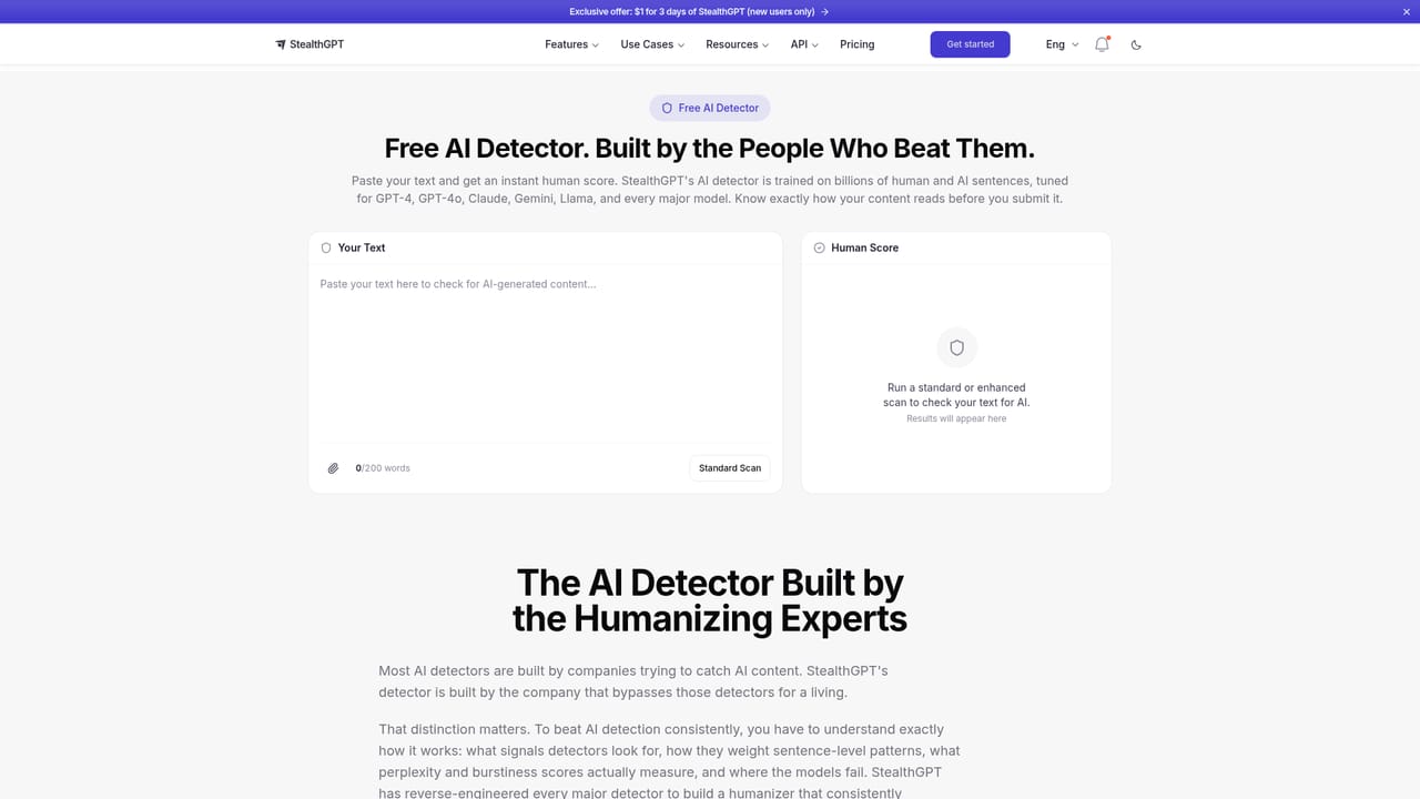 StealthGPT — Test your source text