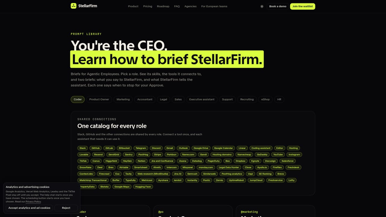 StellarFirm — Browse the prompt library