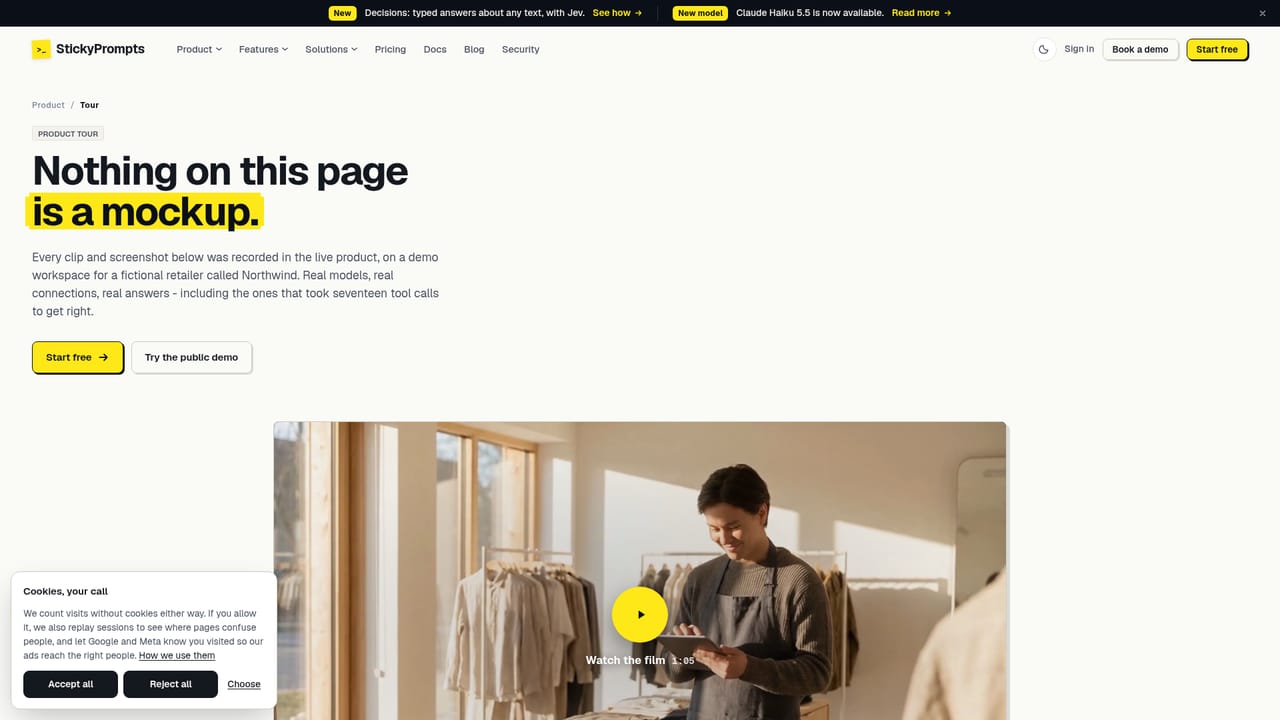 StickyPrompts — See the workspace in action