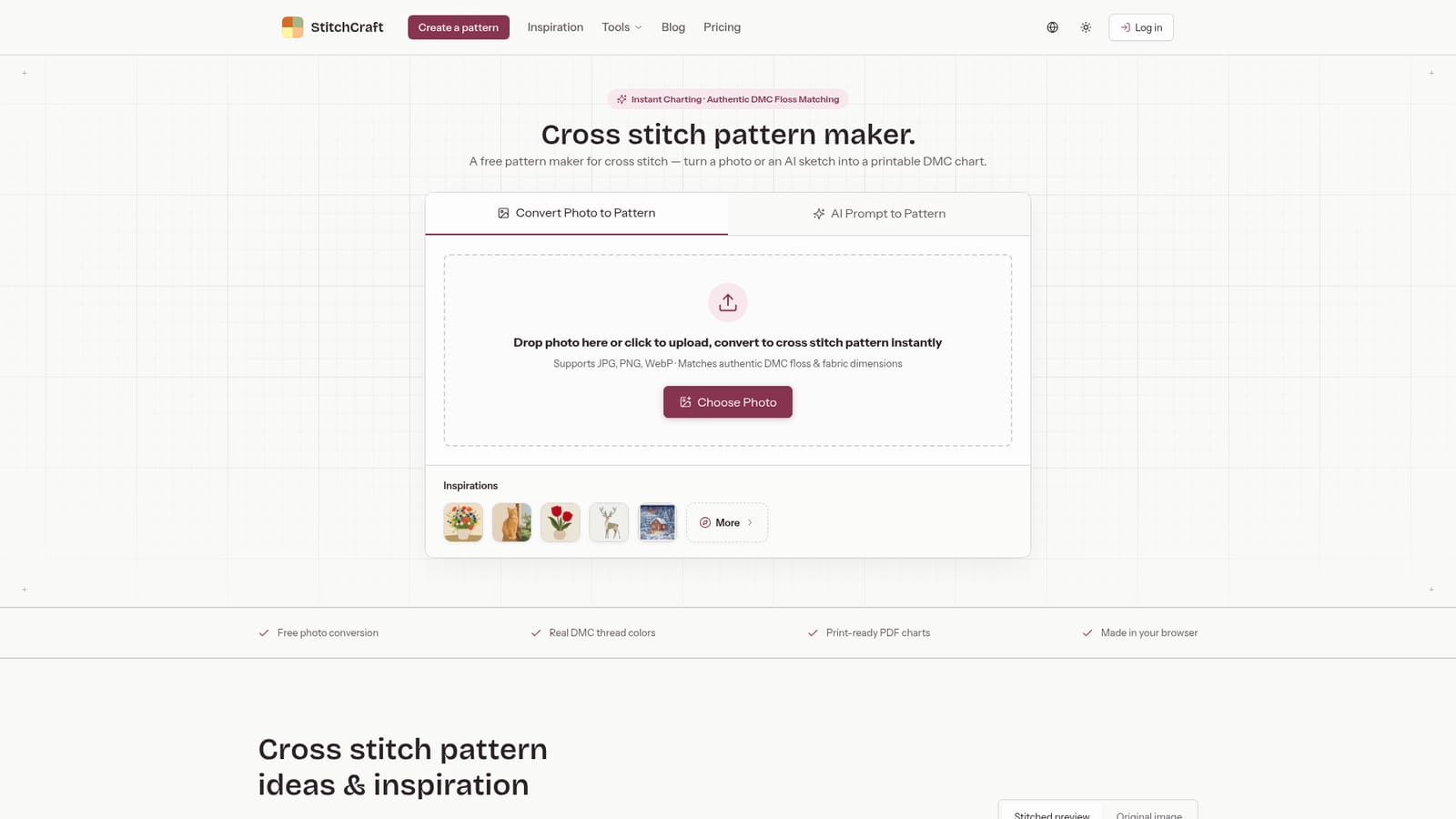 StitchCraft — Upload a photo or start from a prompt