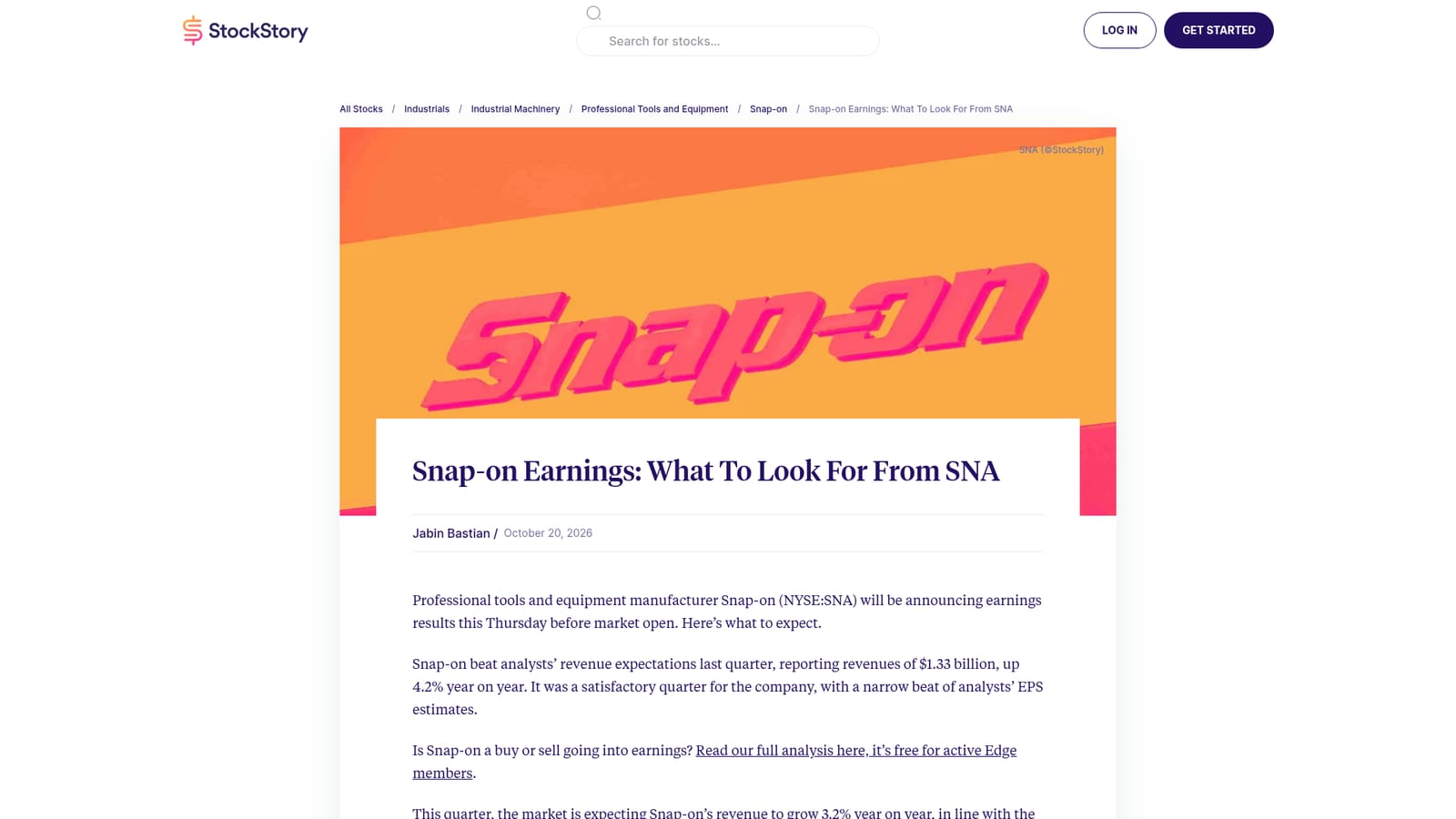 StockStory — Create a free account