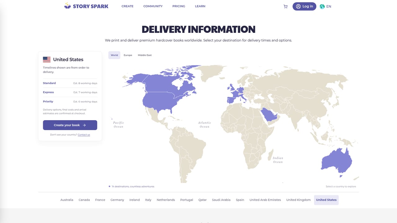 Story Spark — Order the hardcover and track delivery