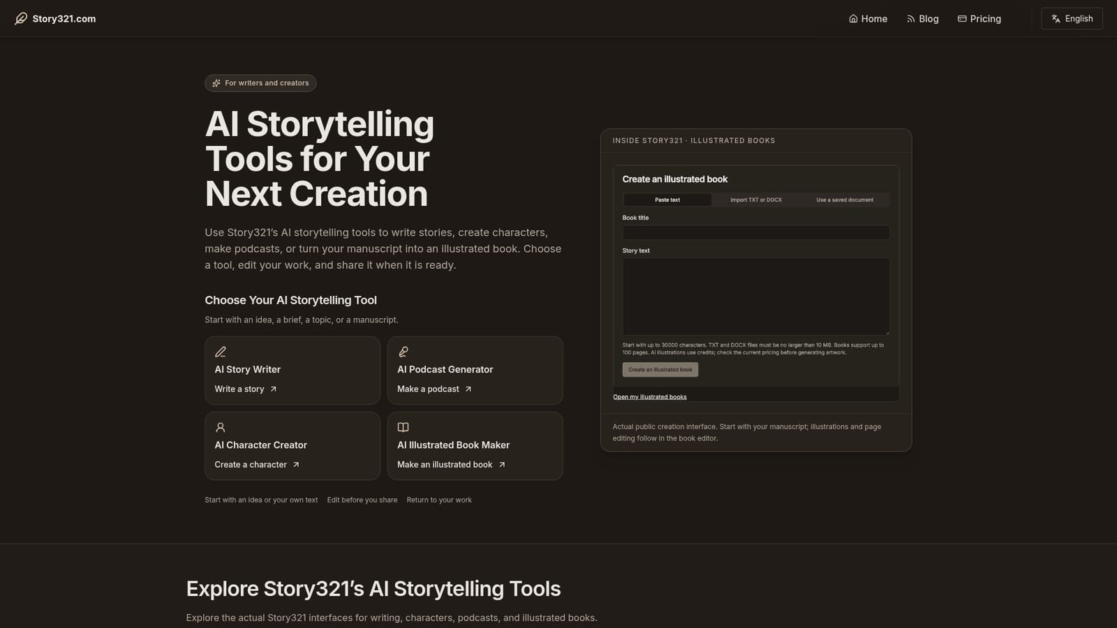Story321 — Pick the tool that matches your starting material