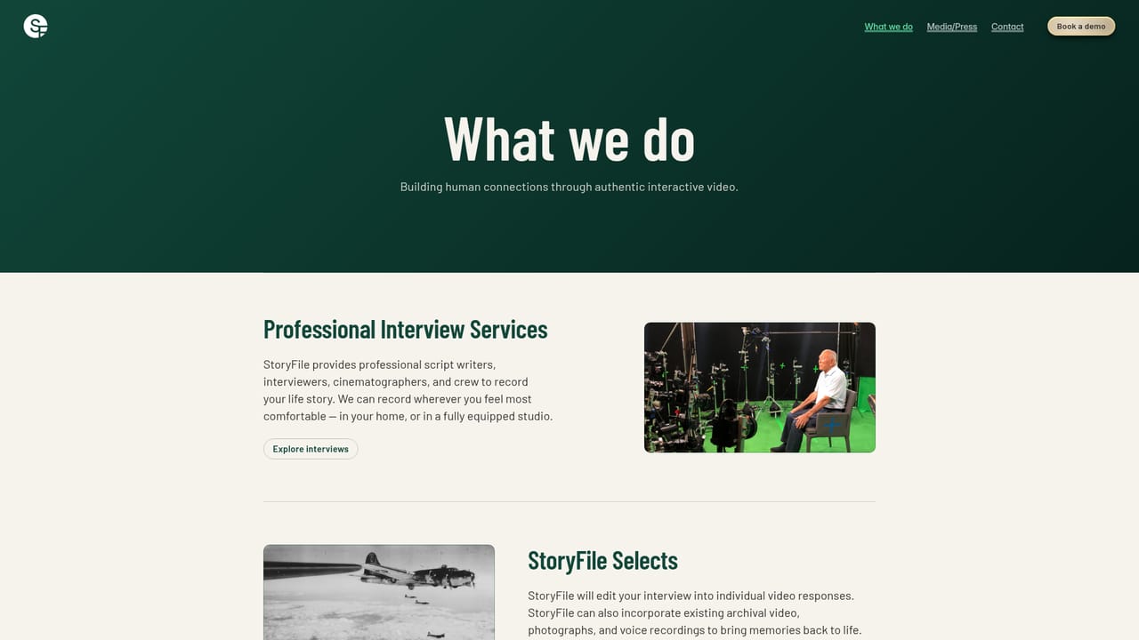 Storyfile — Review what StoryFile does