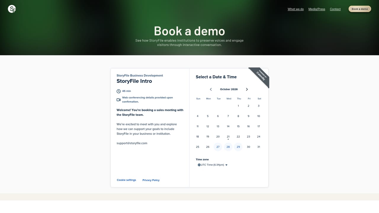 Storyfile — Book a guided walkthrough