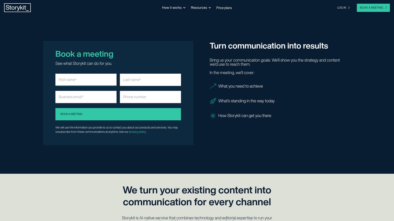 Storykit — Book an intro meeting with Storykit