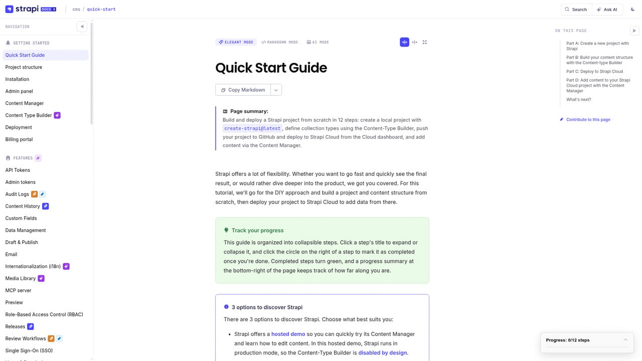 Strapi — Create a Strapi project