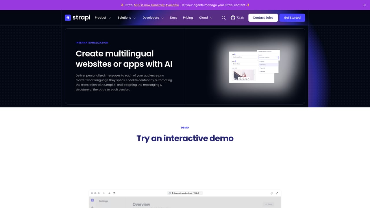 Strapi — Turn on translation automation