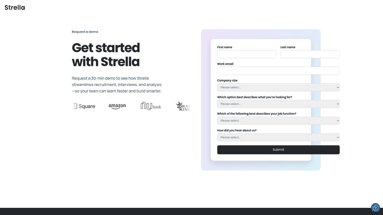 Strella — Book a demo with the team