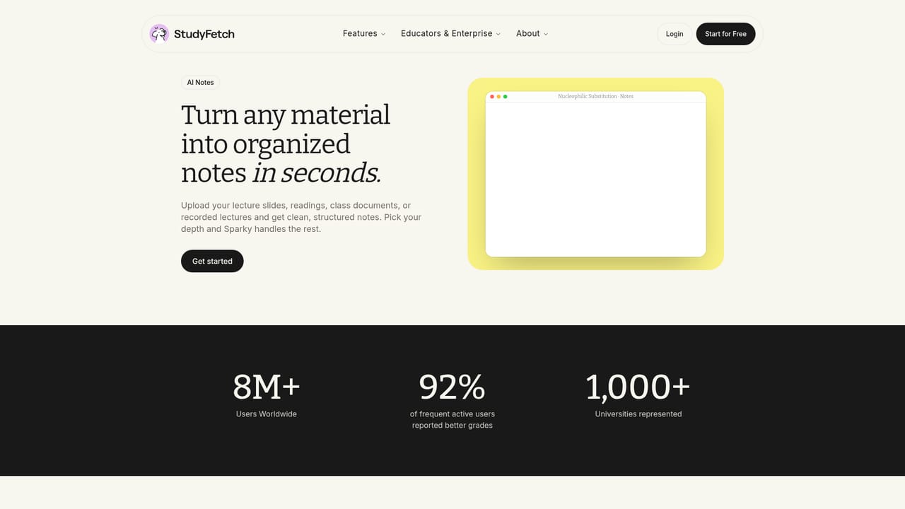 Study Fetch — Upload your course materials