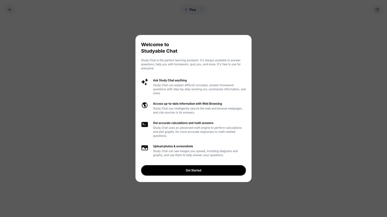 Studyable — Ask a question in Study Chat