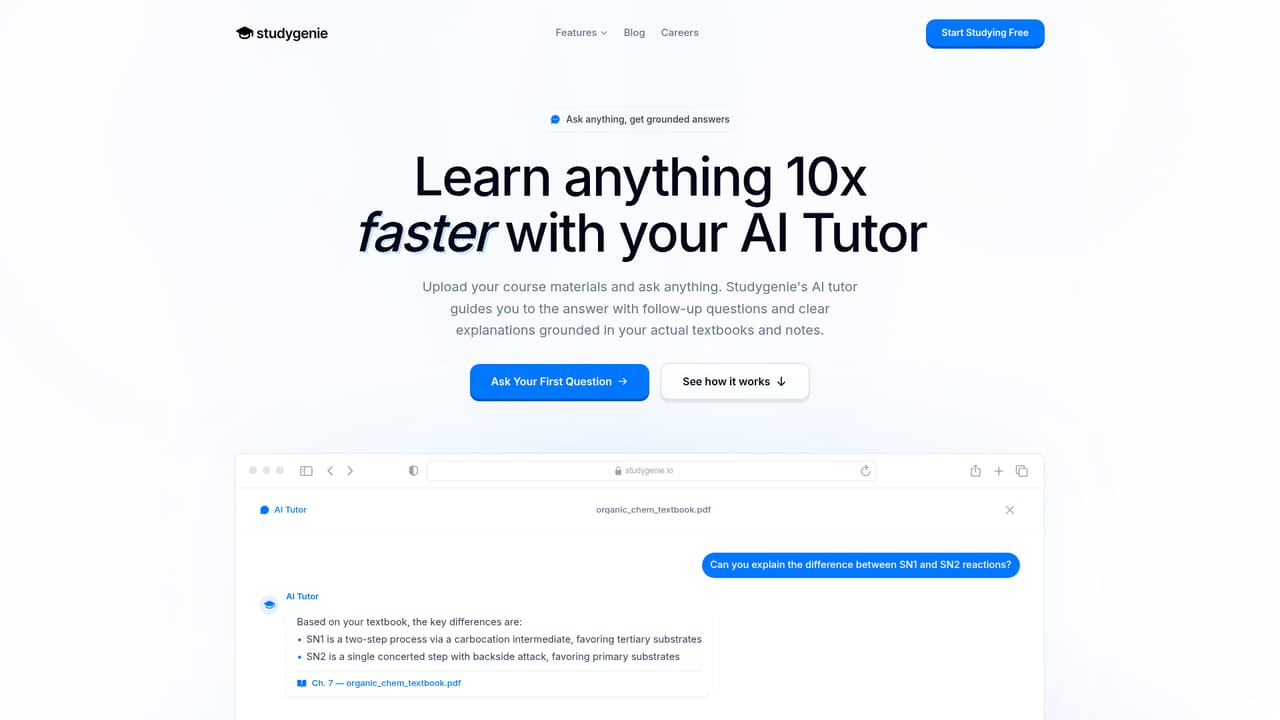 Studygenie — Add a tutor session or podcast