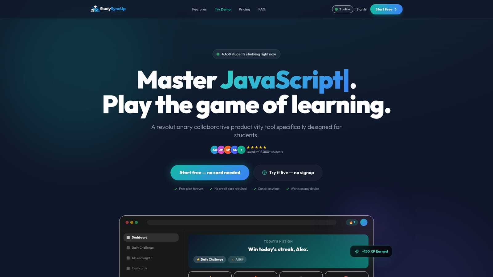 StudySync — Create a free account