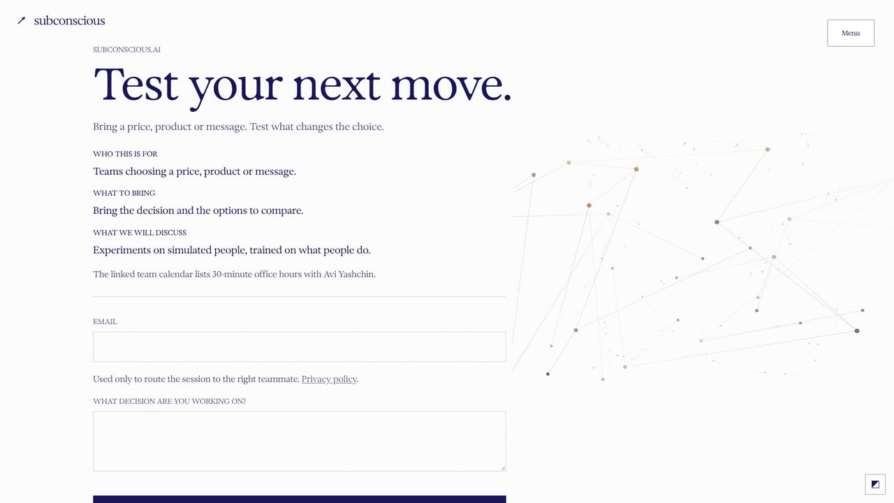 Subconscious AI — Book a decision review