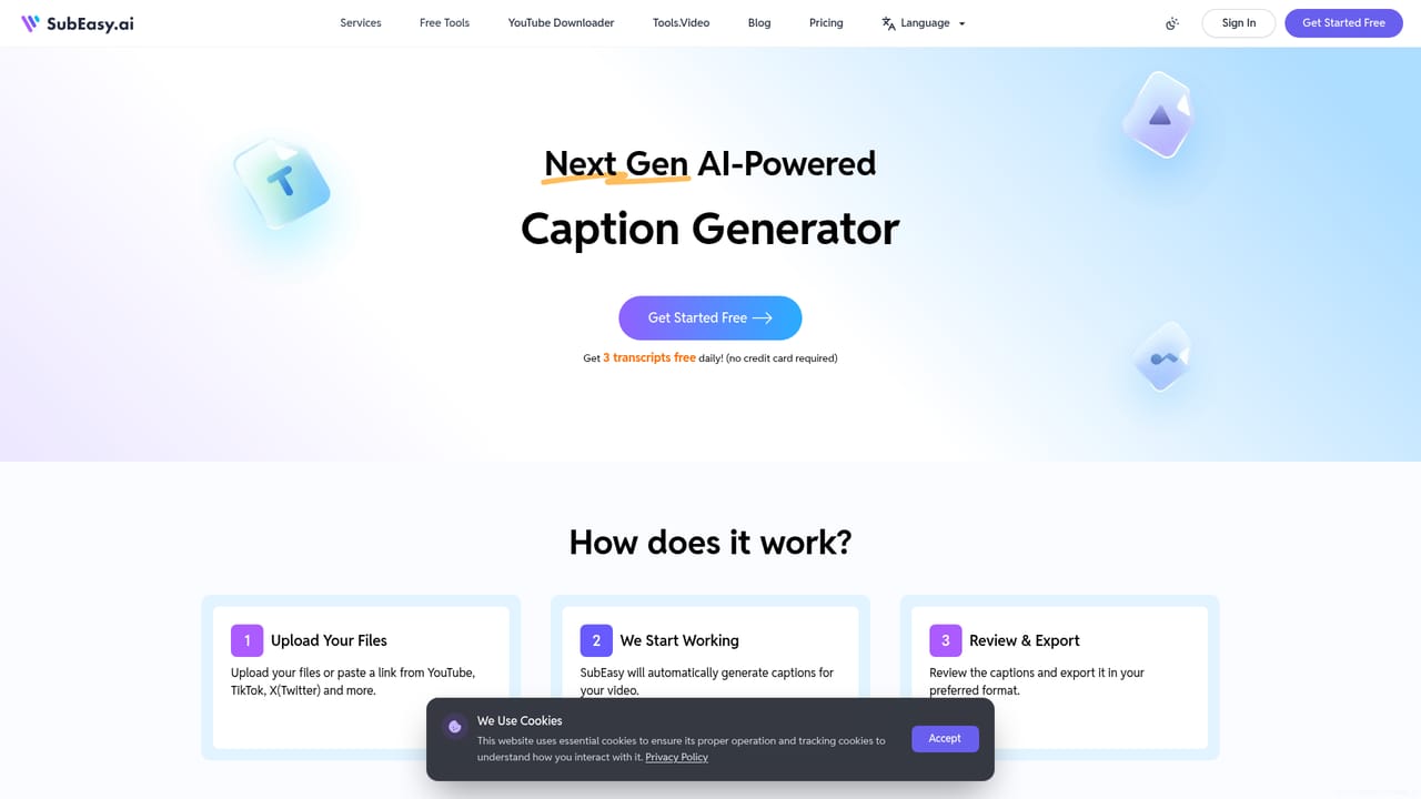 SubEasy.ai — Clean up subtitles and transcript together