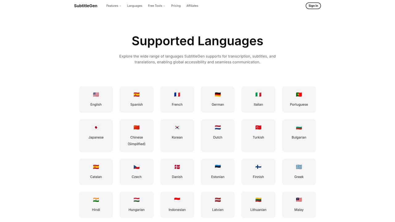 SubtitleGen — Translate into additional languages