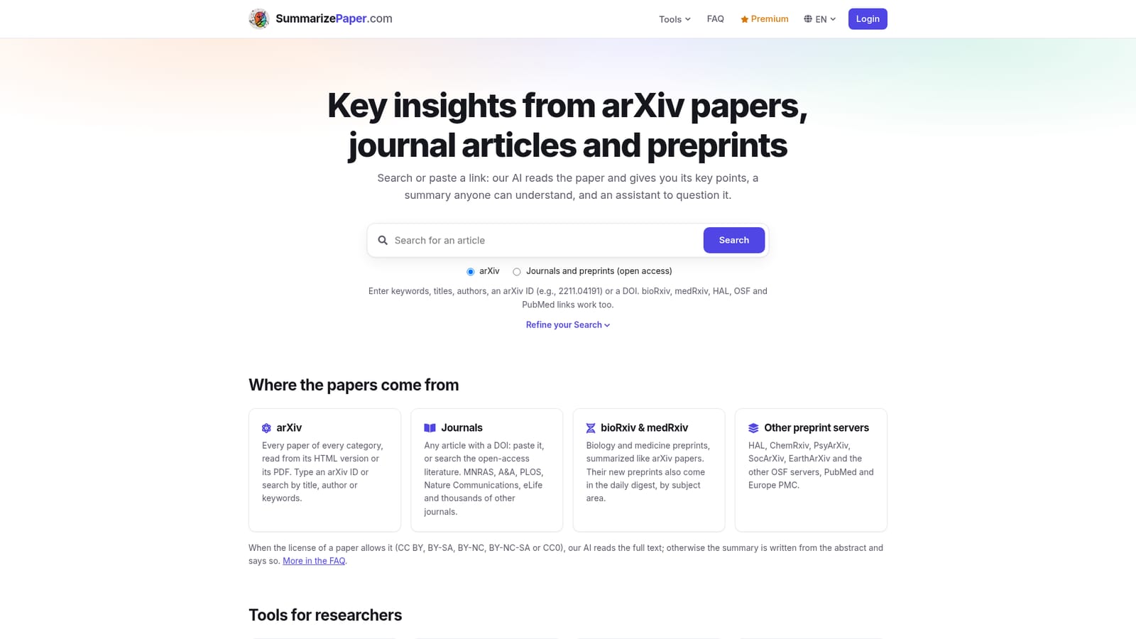 SummarizePaper — Search or paste a paper reference