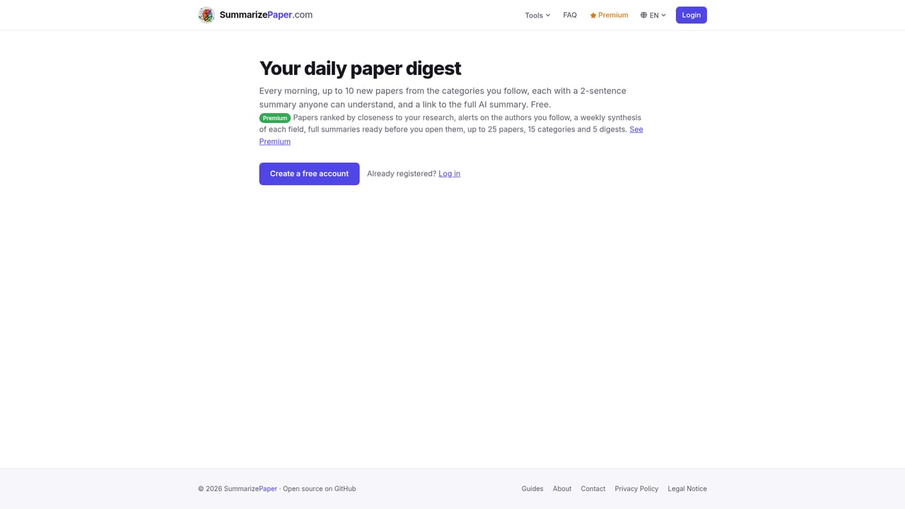 SummarizePaper — Set up a digest for your fields