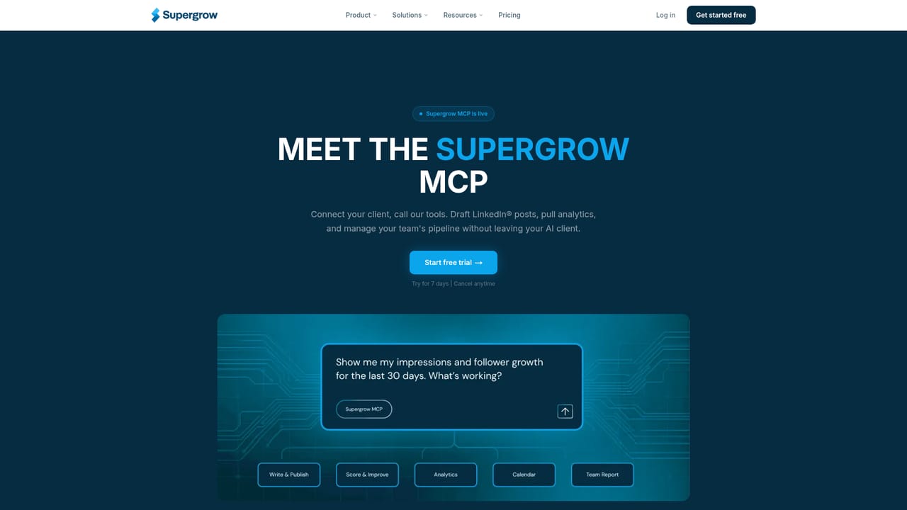 Supergrow — Connect an AI assistant through MCP