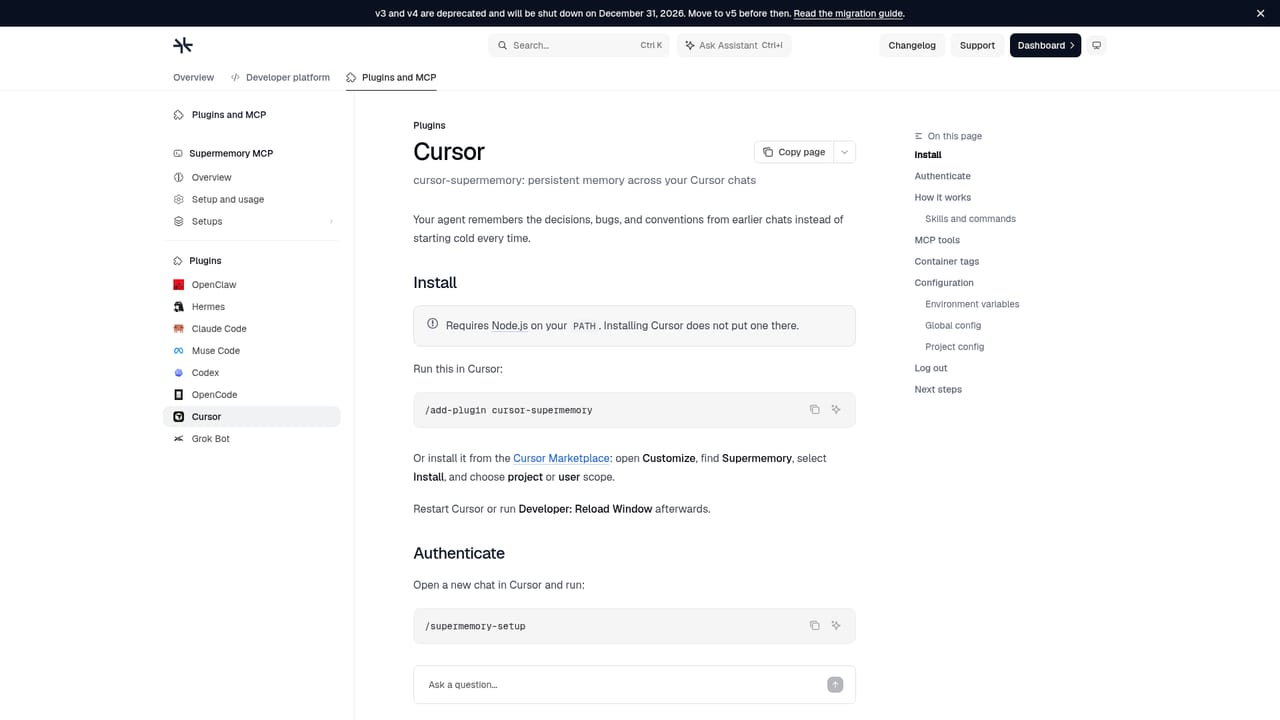 Supermemory — Plug memory into your coding tool