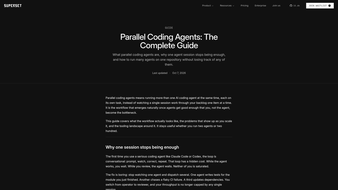 Superset — Run tasks in parallel