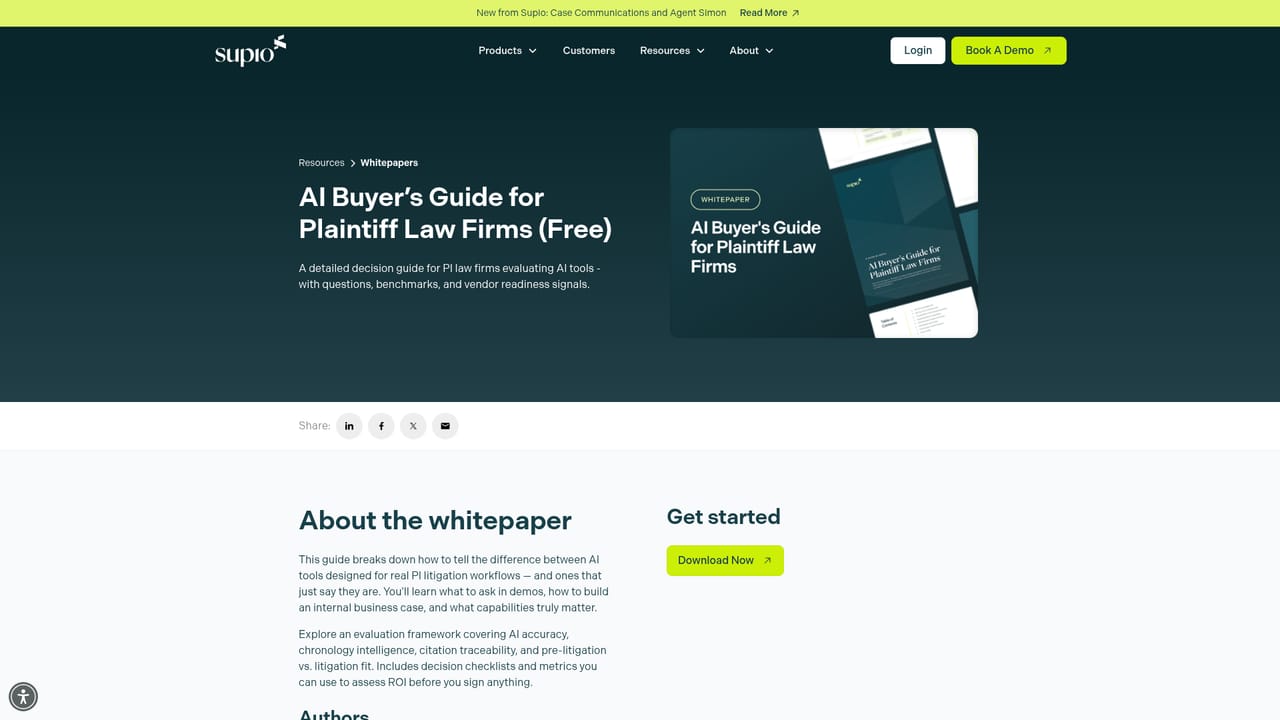 Supio — Review the buyer's guide before you commit