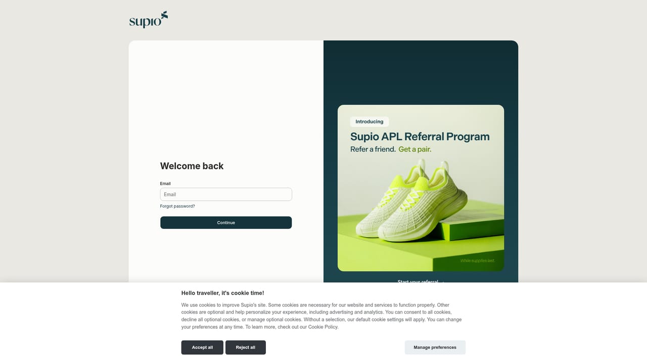 Supio — Log in to the portal