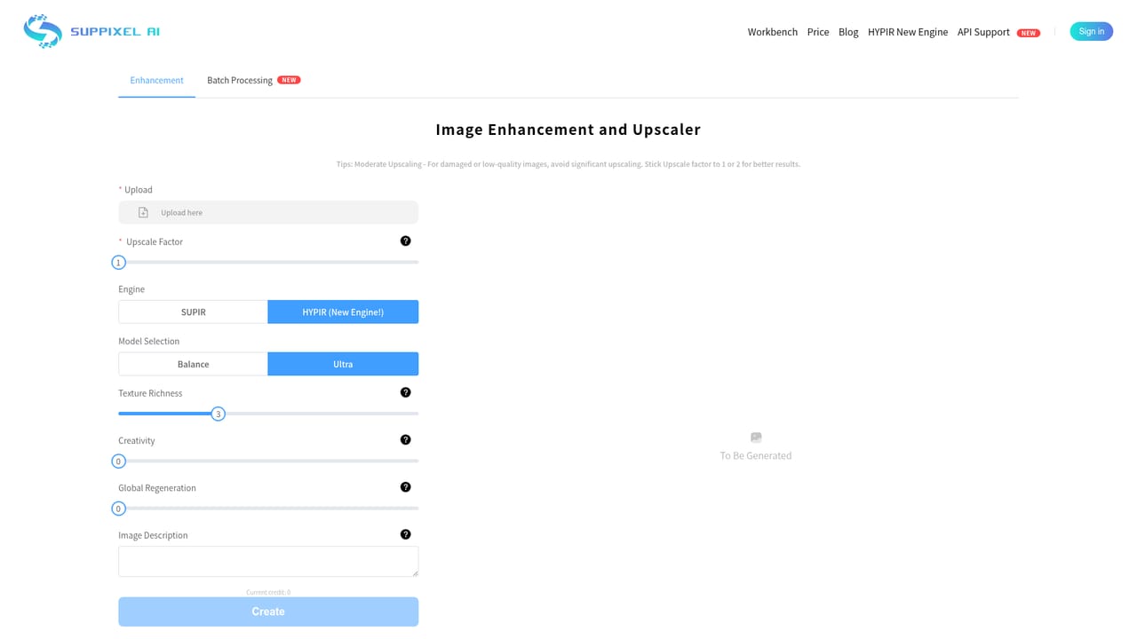SupPixel AI — Open the workbench