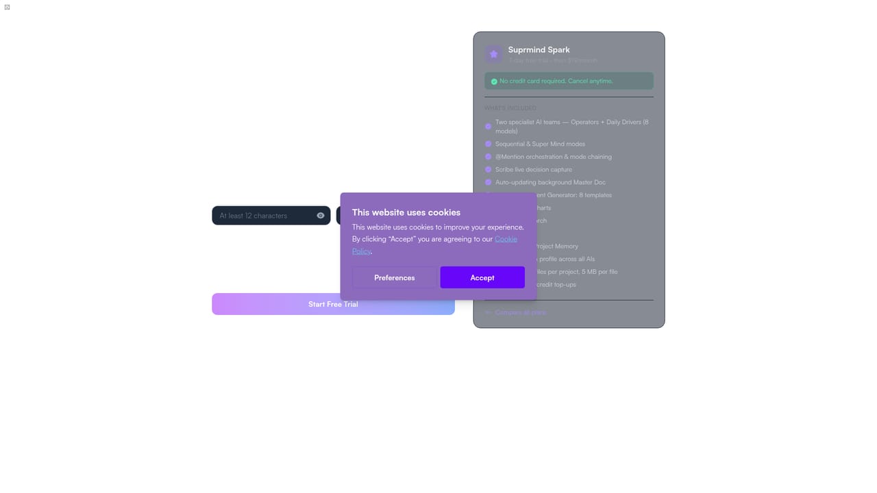 Suprmind — Create your account