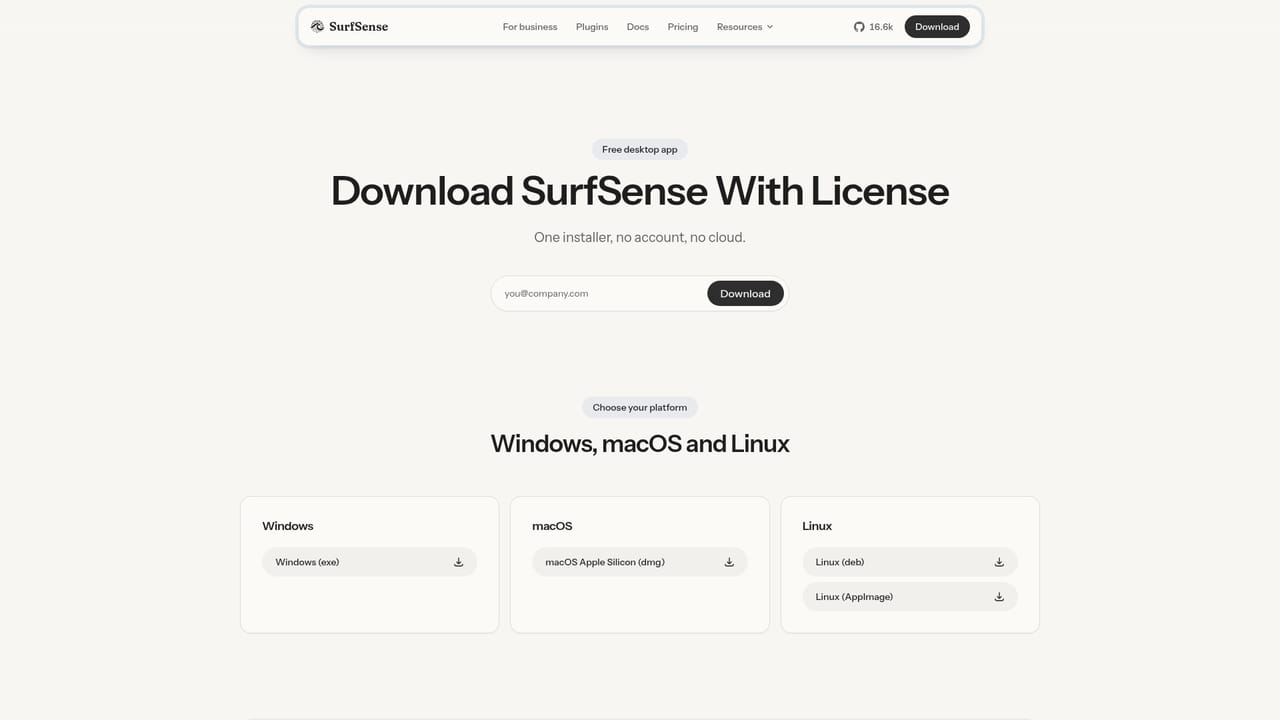 SurfSense — Download the desktop installer